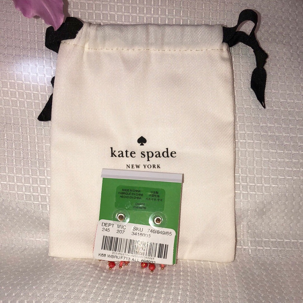 Kate Spade ♠️ Gold-Tone Bead Cluster Stud Earrings - Picture 8 of 8